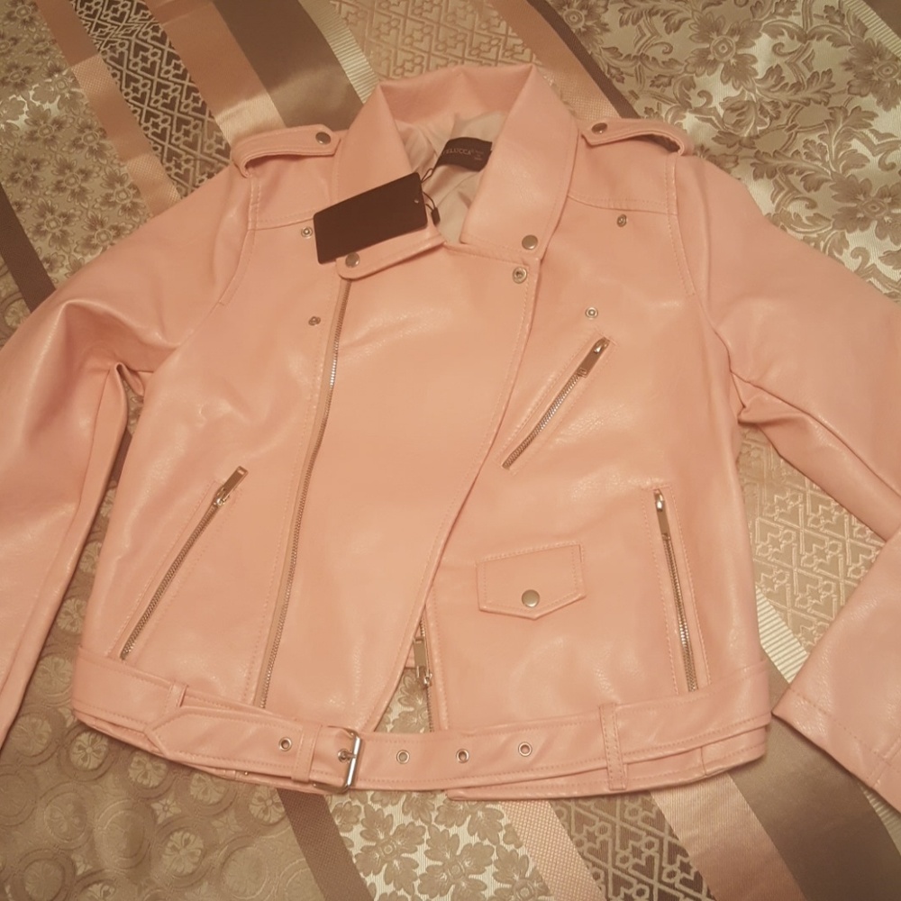 Baby Pink leather jacket